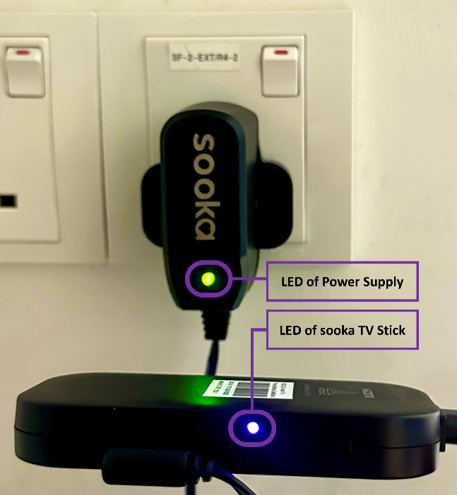 A power supply plugged into a wall

Description automatically generated